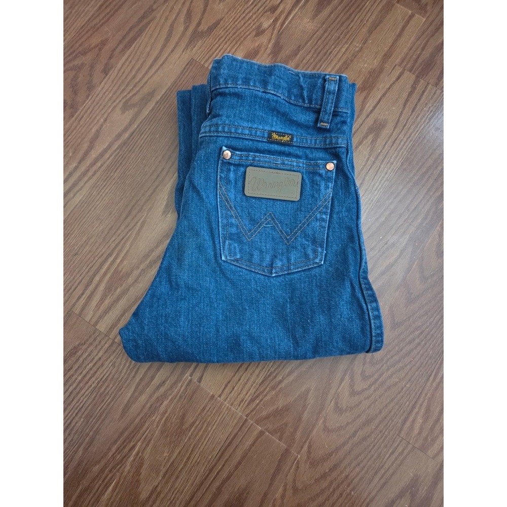 Wrangler Boys Cowboy Cut Jeans Medium Wash Straight Leg 13MWZBP Size 16 Reg